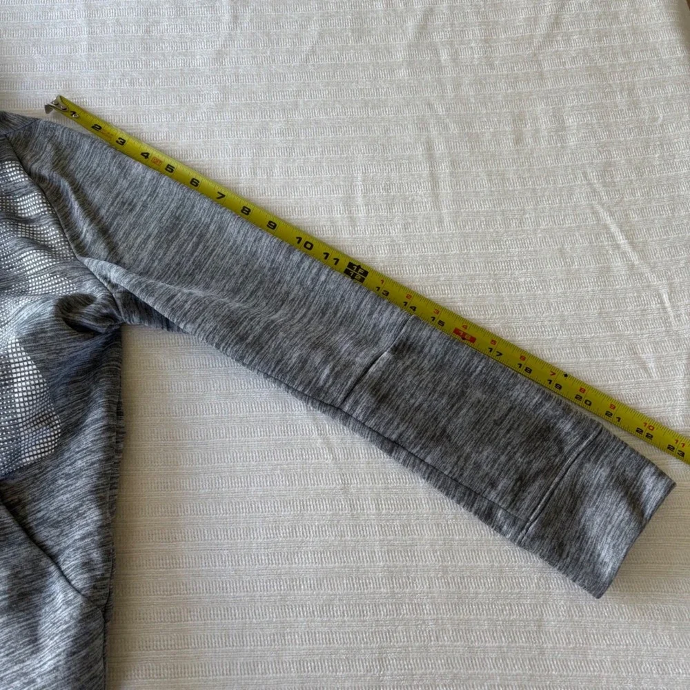 Nike Boys Dri-FIT Full Zip Hoodie Gray Space Dye‎ Pixel Swoosh 939852-091 Large